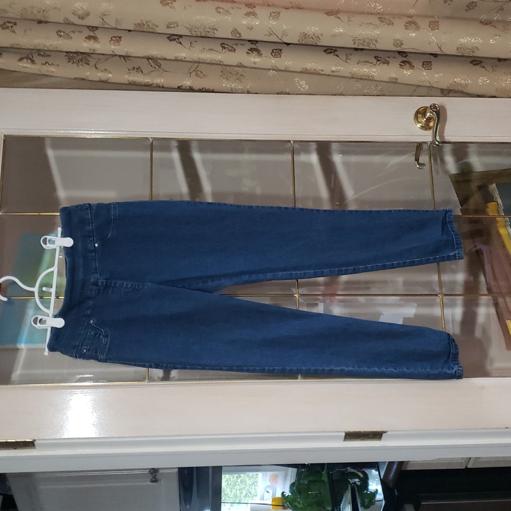 Ruby Rd Womens Size 4P Denim Stretch Pull on Pants Jeans Dark Wash Skinny Leg